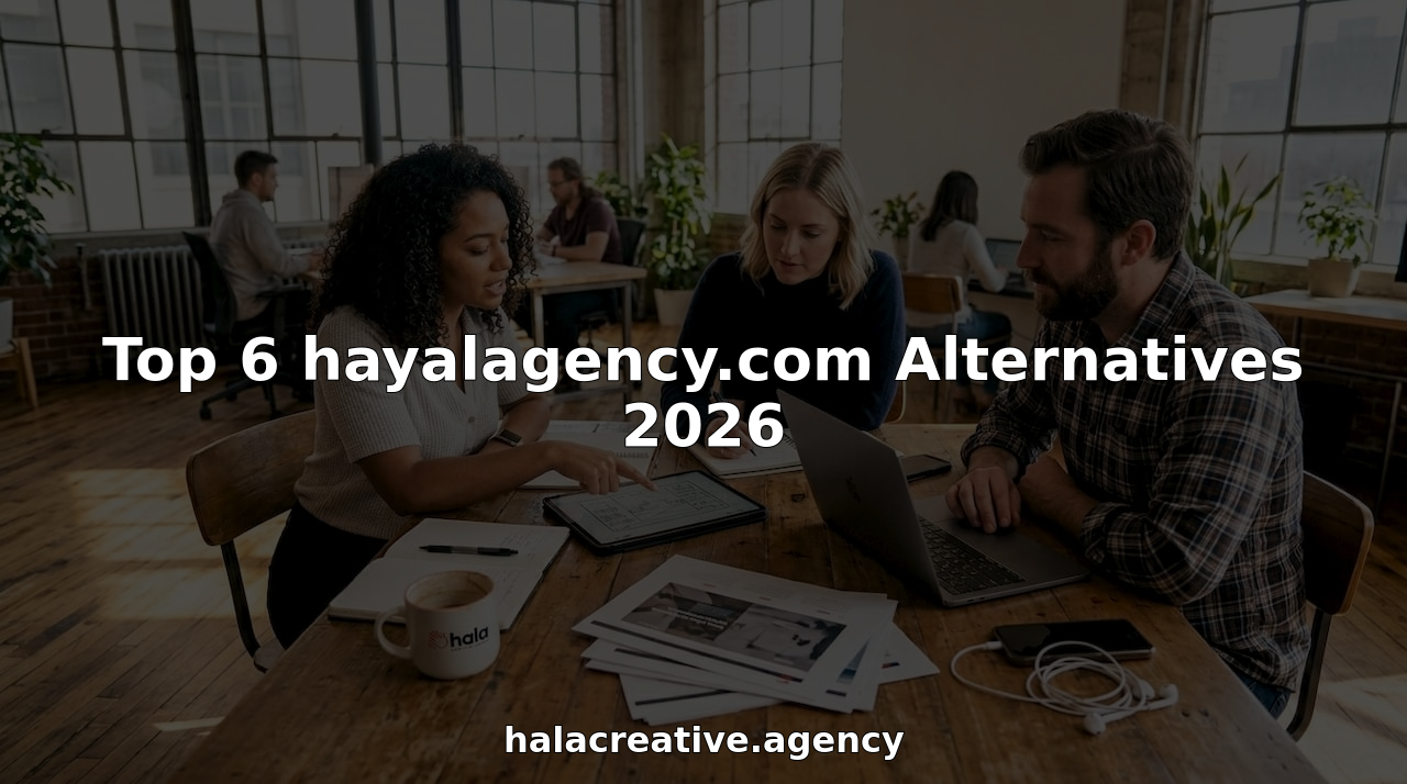 Team collaborating in digital agency workspace