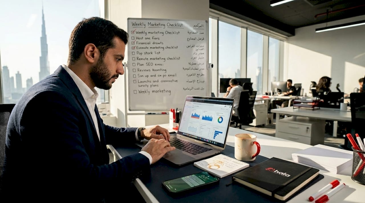 Dubai entrepreneur reviews digital marketing strategy