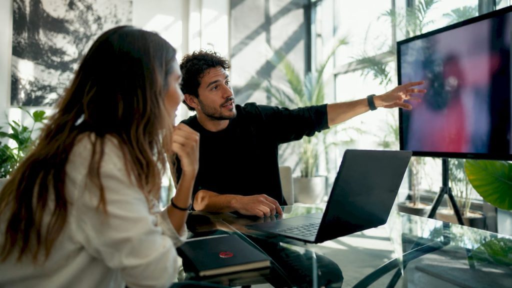 Team collaborating on brand positioning strategy