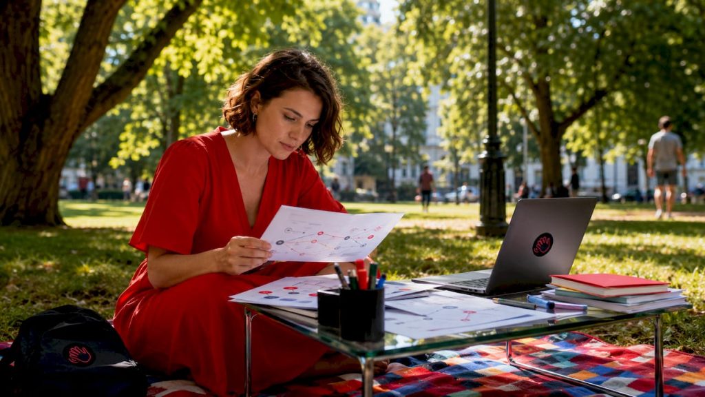 Marketing professional analyzing omnichannel strategy